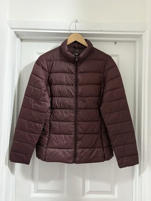Women s Dunnes Burgundy Padded Jacket Size 12 Lightweight Spring