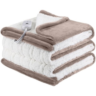 ESTINGO Heated Blanket Twin Size, 62''x84'' Electric Twin-62x84, 6-light Tan 
