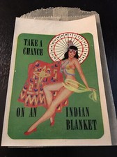 Vintage 50s TAKE A CHANCE Girlie Pinup WATER DECAL Art Pinup GLAMOUR GIRL SERIES