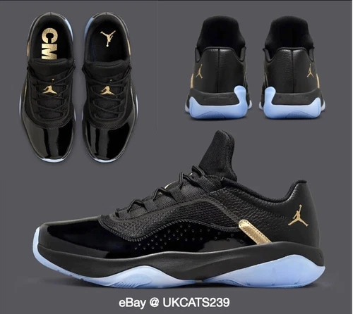 Nike Air Jordan 11 CMFT Low Shoes Black Metallic Gold DO0613-007 Men's Sizes NEW