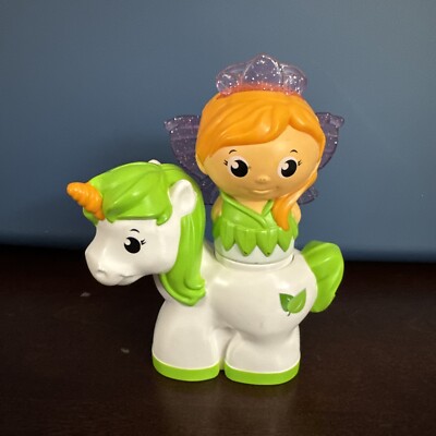 Mega Bloks First Builders Lil  Princess Green Leaf Unicorn Green Fairy Figure
