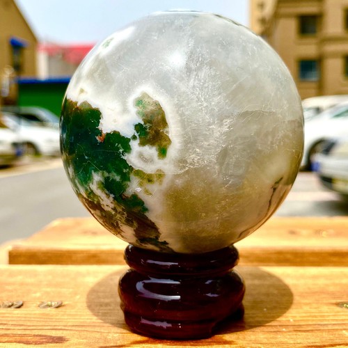 1.28LB Natural Water Grass Agate Ball Quartz Crystal Ball Healing - 第 3/13 張圖片