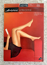 Aristoc Ultra Shine 10 Denier Black Tights (S)