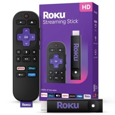 Roku Streaming Stick 2025 HD - Voice Remote, Free & Live TV, Streaming Device