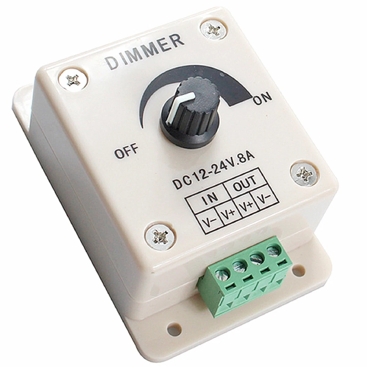 Led strip dimmer controller outlet
