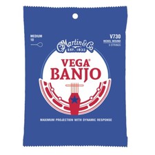 Martin V730 Vega Banjo Strings Nickel/Steel Alloy 5-String Medium 10-23