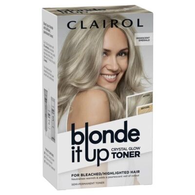 Clairol Blonde It Up Crystal Glow Semi Permanent Silver Toner Iridescent Emerald