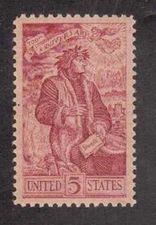 Scott #1268...5 Cent....Dante....10 Stamps