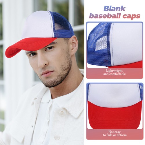 10 Pcs Blank Mesh Baseball Cap DIY Hat Sublimation Hats Men and Women Miss - Picture 10 of 12