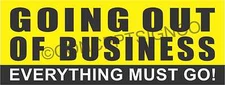 3'X8' GOING OUT OF BUSINESS BANNER Outdoor Sign LARGE Everything Must Go Sale