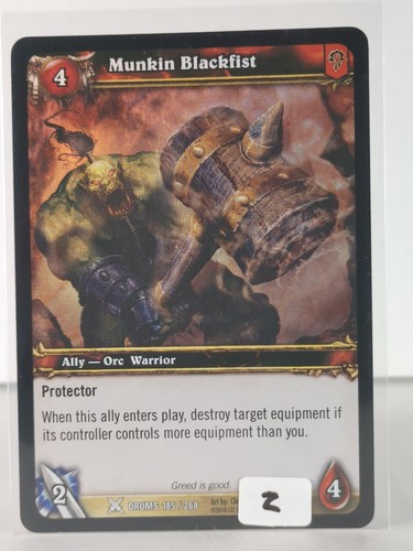 Munkin Blackfist - Drums of War - 185/268 - Wow TCG - Foil - Z - Picture 2 of 5