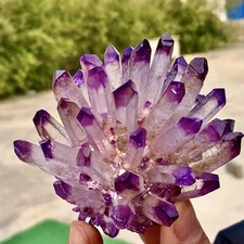 304Gnewlydiscoveredpurple phantom quartz crystal cluster mineral specimenhealing