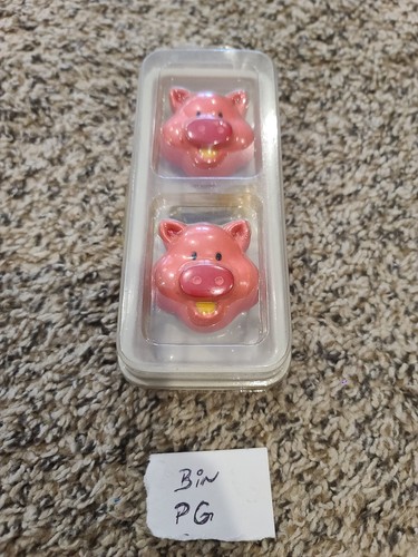 Manopola/Tiri Piggy Rosa Lotto di 2 NUOVI mai usati vintage - Foto 5 di 6