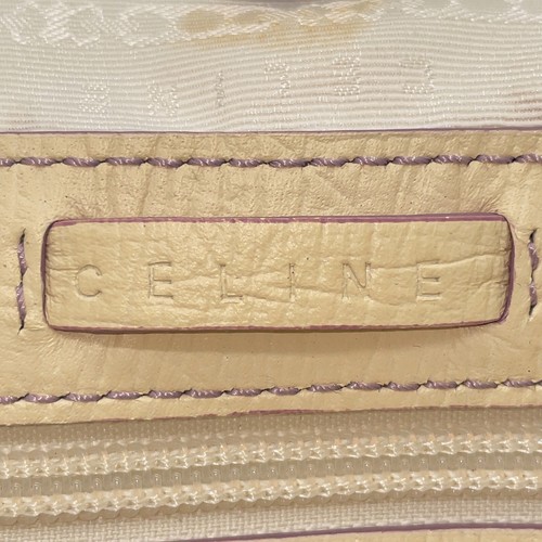 Auth Celine Tassel Purple x ivory Canvas Leather Tote Bag NS050714 - Picture 18 of 18