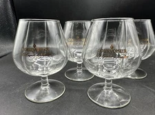 COURVOISIER Ribbed Stem Glasses COGNAC / Brandy de Napoleon  In France Sniffers