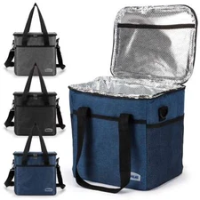 12L Insulated Lunch Bag For Men Double Deck Soft Cooler Tote Leakproof Lunch Box