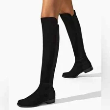 NWOT STUART WEITZMAN 5050 OVER THE KNEE SUEDE BOOTS BOOT BLACK SIZE 5.5