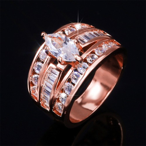 Gorgeous Silver Plated Cubic Zirconia Rings for Women Wedding Jewelry Size 5-12 - Picture 27 of 27