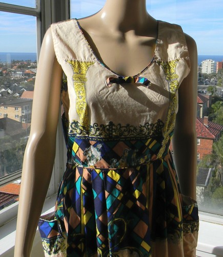 VINTAGE Rockabilly 1950's Original Cocker Spaniels in Cute Jackets Columns Dress - Picture 4 of 12