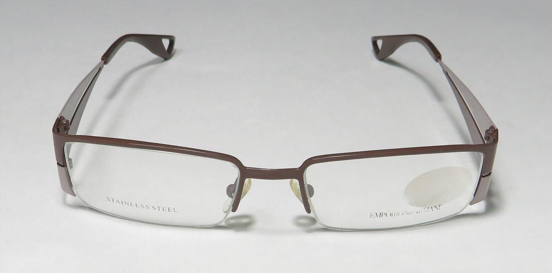 EMPORIO ARMANI 9511 EH8 HALF RIMLESS LOGO DESIGNER MADE IN ITALY HIP EYEGLASSES