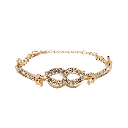 Women Crystal Mask Bracelet Bangle Love Valentine's Day Wedding Bridal Jewelry - Picture 15 of 18