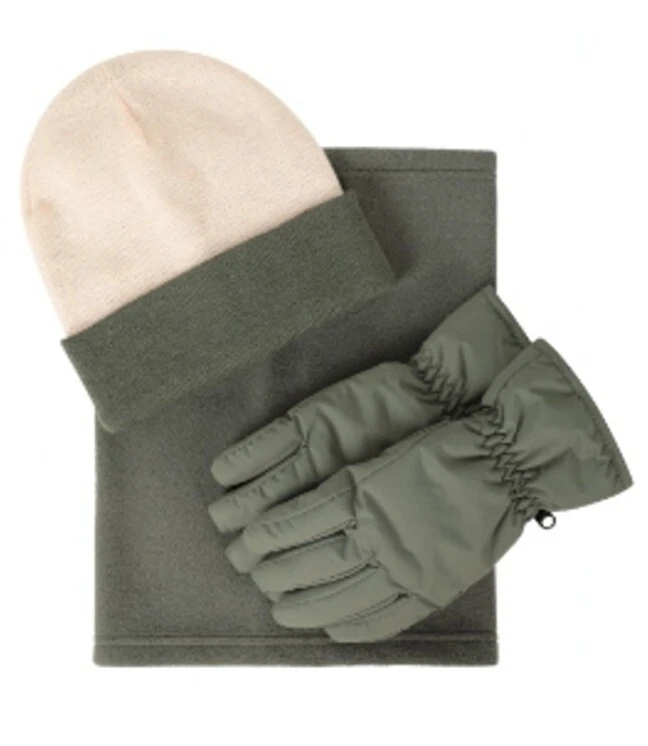 Mountain Warehouse Women's Plain Snow Accessory Set Color Khaki Green FreeShipp