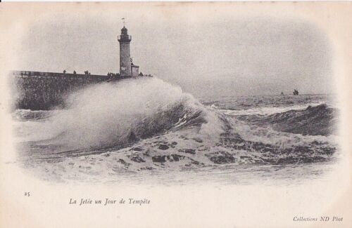 CPA 76 NORMANDIE LE HAVRE La Jetée un Jour de Tempête - Marine  1900 - Imagen 1 de 1