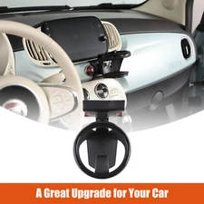 Black Center Dash Dashboard Drink Cup Water Bottle Stand For Fiat 500 2016+