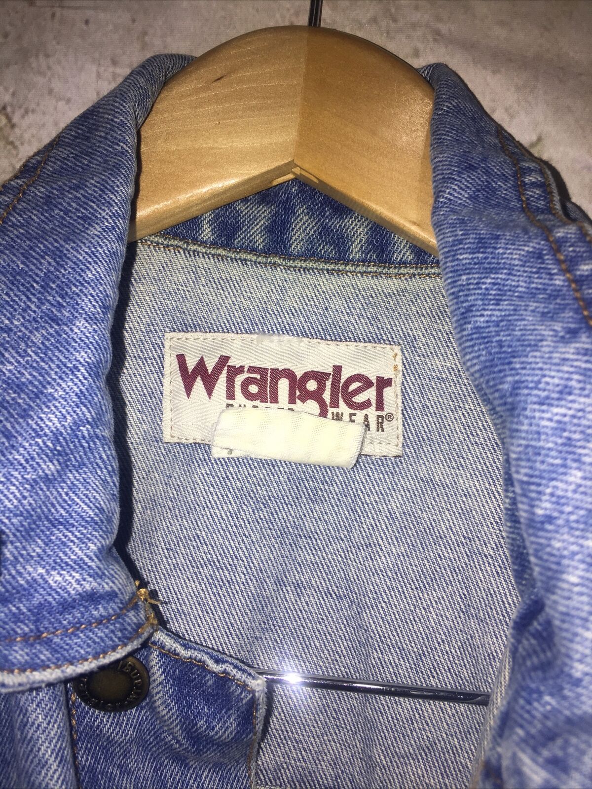 Vintage Wrangler Rugged Wear Denim Jean Trucker J… - image 5