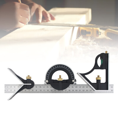 12 Inch Adjustable Sliding 90 Degree Angle Ruler Multi-Function Combination