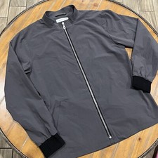 Will-V Jacket Extra Large Gray Stretch Running Bomber Full Zip USA Made RIRI