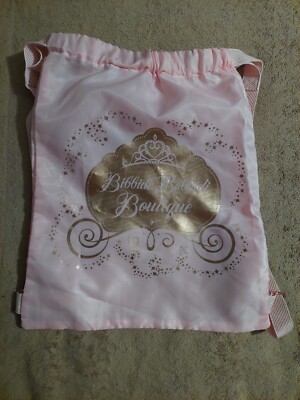 Disney Parks Official Baby Pink Bibbidi Bobbidi Boutique Drawstring Backpack Disney Parks Princess Bibbidi Bobbidi Boutique Pink Light  main image 2