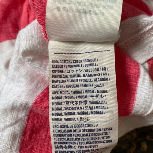 Abercrombie Kids T Shirt Long Sleeve Pink & White Striped Girls Size Large - Picture 4 of 4