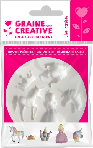 Silicone Mold (Mini) Unicorn Princess - Picture 2 of 2
