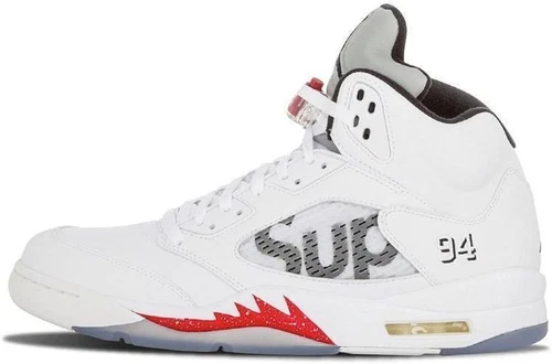 Supreme x Air Jordan 5 Retro White