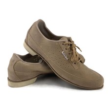 Vintage Hyde Bowling Shoes Women's 10 Tan Beige Leather Suede Lace Up Low Top