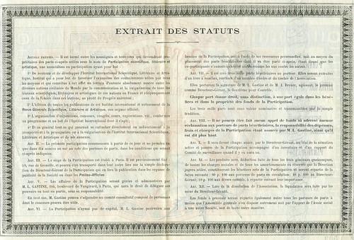 Paris VII & VI ème- Très Rare & Top Déco La Participation Scientifique vers 1895 - Picture 3 of 3