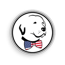 American Labrador Dog USA Sticker Decal