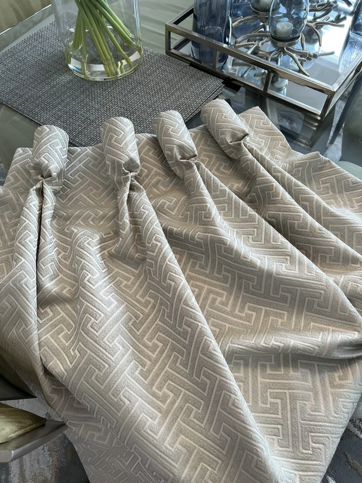 Сделанные на заказ современные занавески шторы 50 дюймов ширина х 90 дюймов высота потолка с подкладкой дизайнерский кубок - Изображение 3 из 4