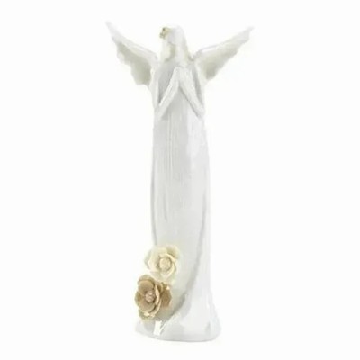 Angel Figurine~ Angel with Sand Creme Flowers ~ Dicksons ~ New in Box Angels 