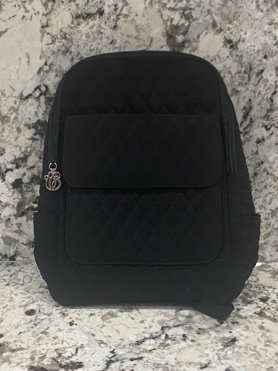 Vera Bradley Black Microfiber Backpack | eBay