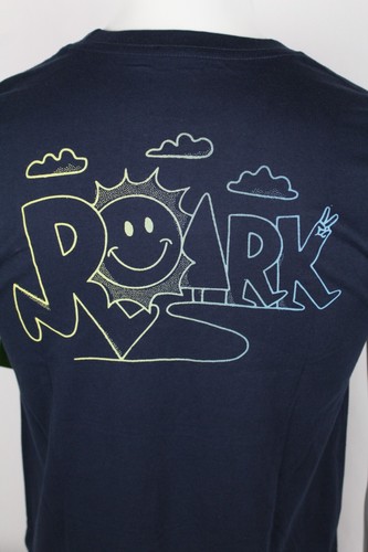 Roark Men's T Shirt Happy Daze Short Sleeve Fair Trade Organic Navy RT1178 - Picture 3 of 3