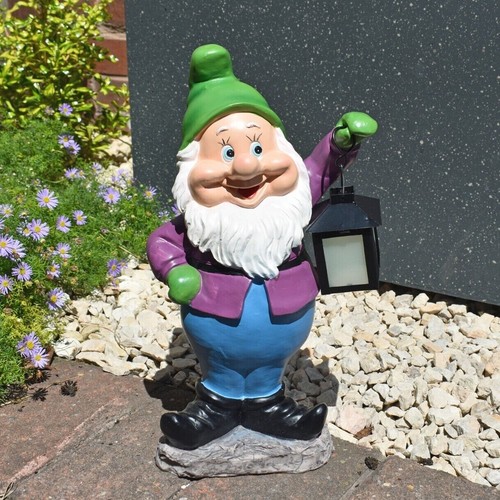 Gnome Garden Ornament Fairy Dwarf Statue LED Solar Lantern Light Décor UK GIFTS - Picture 41 of 61