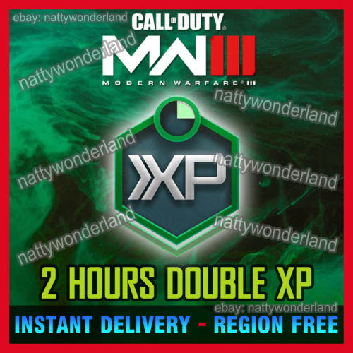 Call of Duty Modern Warfare 3 III 2 Hours Double Rank XP Bonus Codes 2XP COD MW3 - Afbeelding 1 van 1