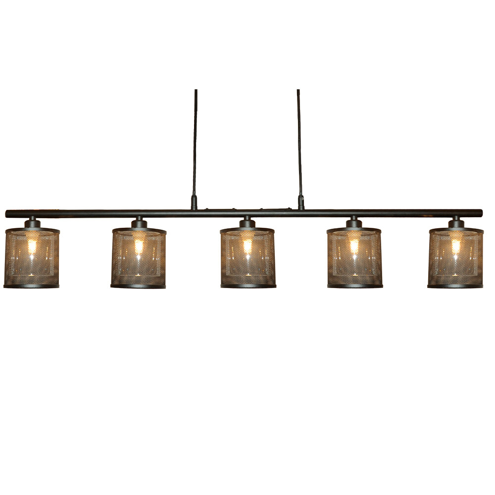Lampe de plafond suspendu design industriel rétro noir pour cuisine et bureau