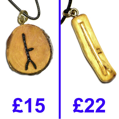 Ogham Necklace Birch Stave Brings Beauty & New Beginnings 2''