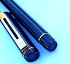 Marbleized Waterman Laureat Fine Gold Plt Nib Fountain Pen GF Trim France — photo 9