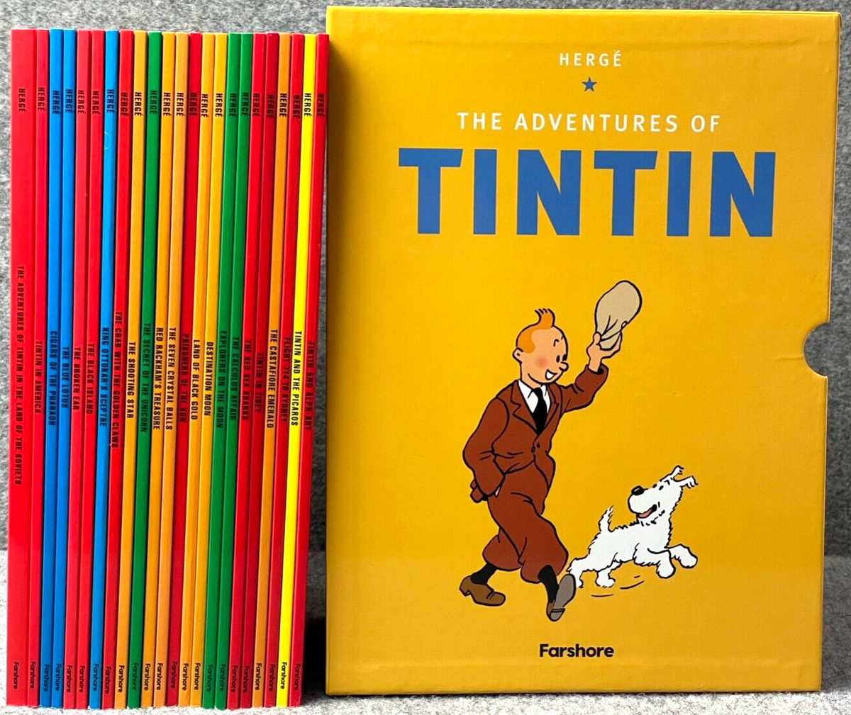 Adventures of Tintin Box Set x23 Farshore paperback books by