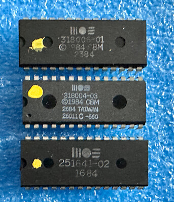 318006-01/318004-03/251641-02  DREI Chip´s for COMMODORE 16/116/Plus/4