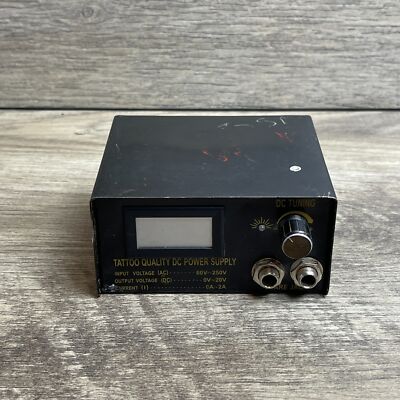 Tattoo Quality Black 2A 250V-Adjustable 2 Share Jack Portable DC